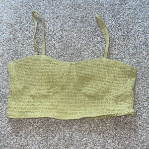 kendall and kylie collection green crop top